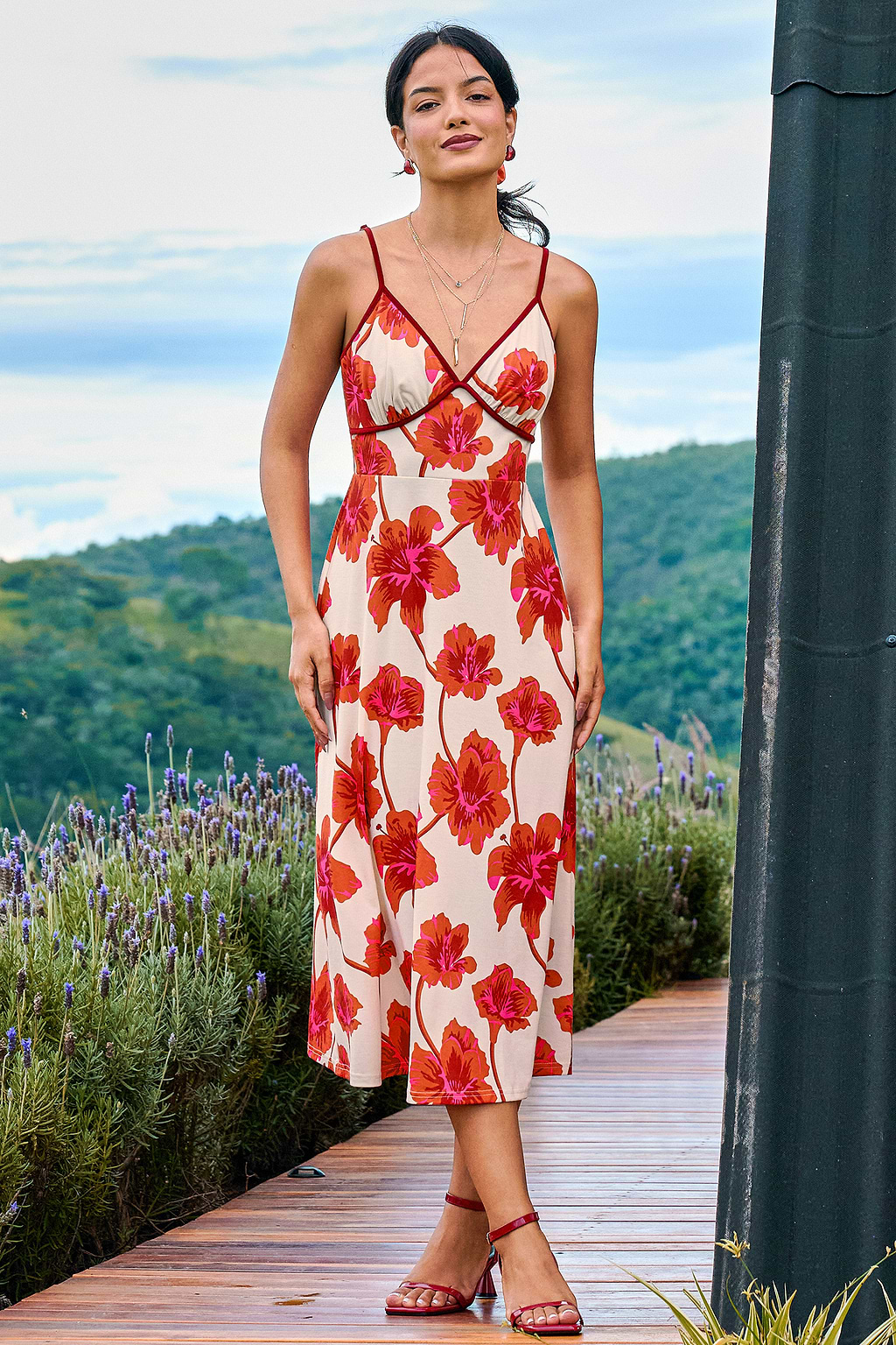 Abito midi floreale Capri Bound