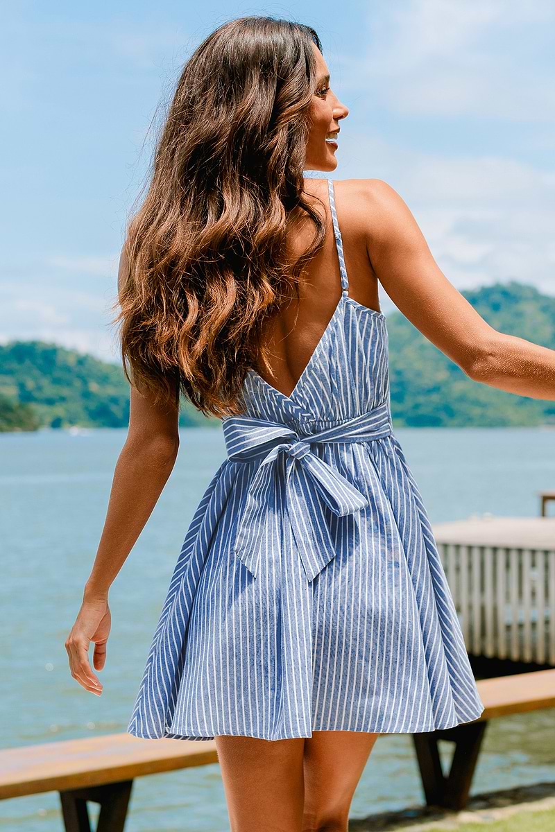 Violette Striped Mini Dress