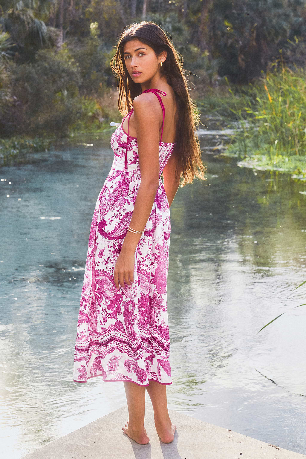 Night Show Paisley Midi Dress