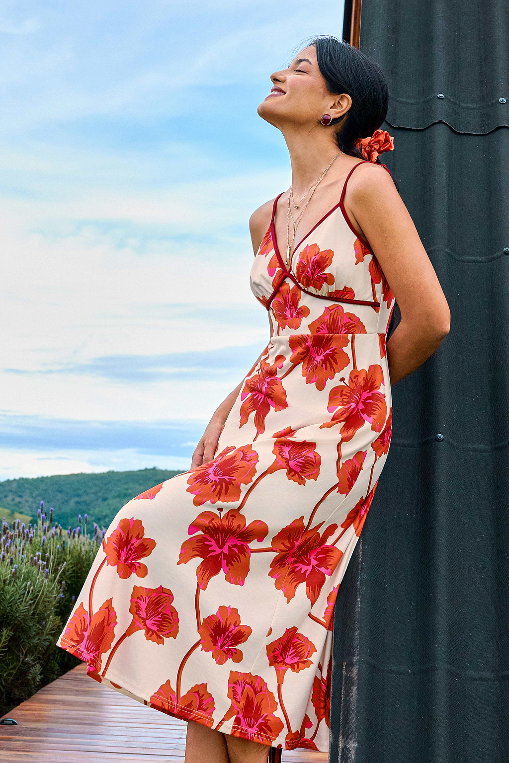 Capri Bound Floral Midi Dress