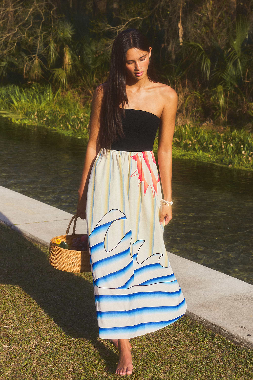 Room With a View Tropical Maxi Dress