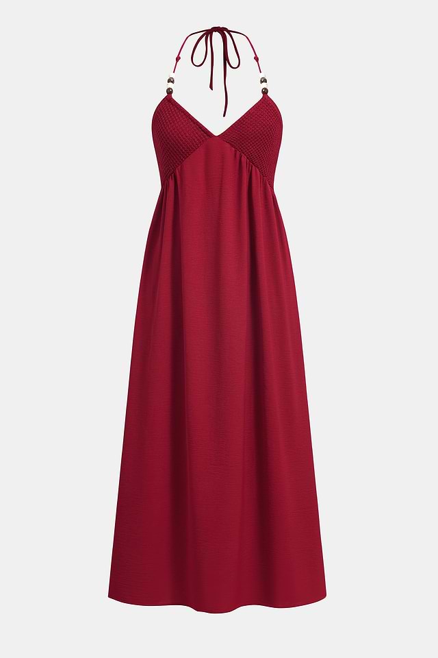 Cupshe Wine Not Burgundy Maxi Dress - Red - XL