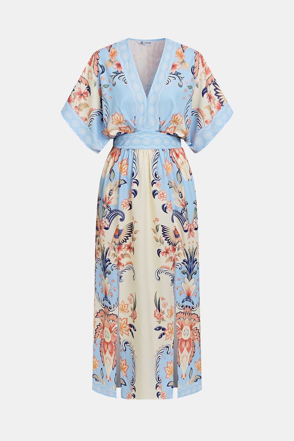 Watercolor Morning Floral Maxi Dress