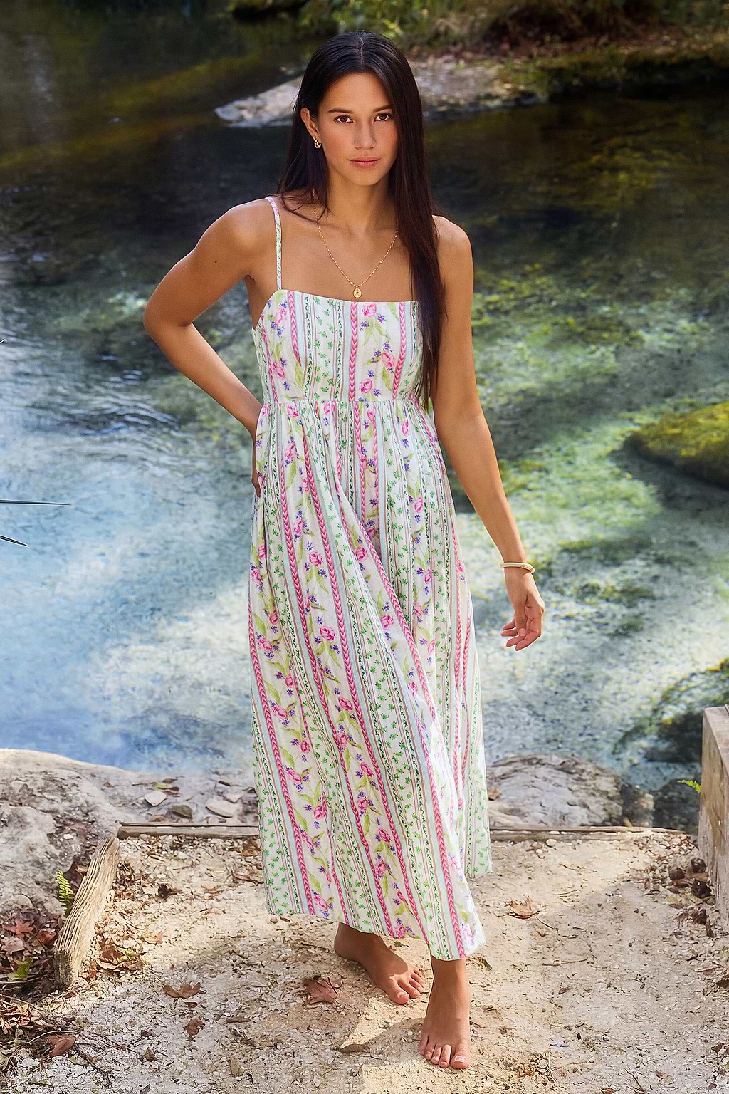 No Vacancy Floral Maxi Dress