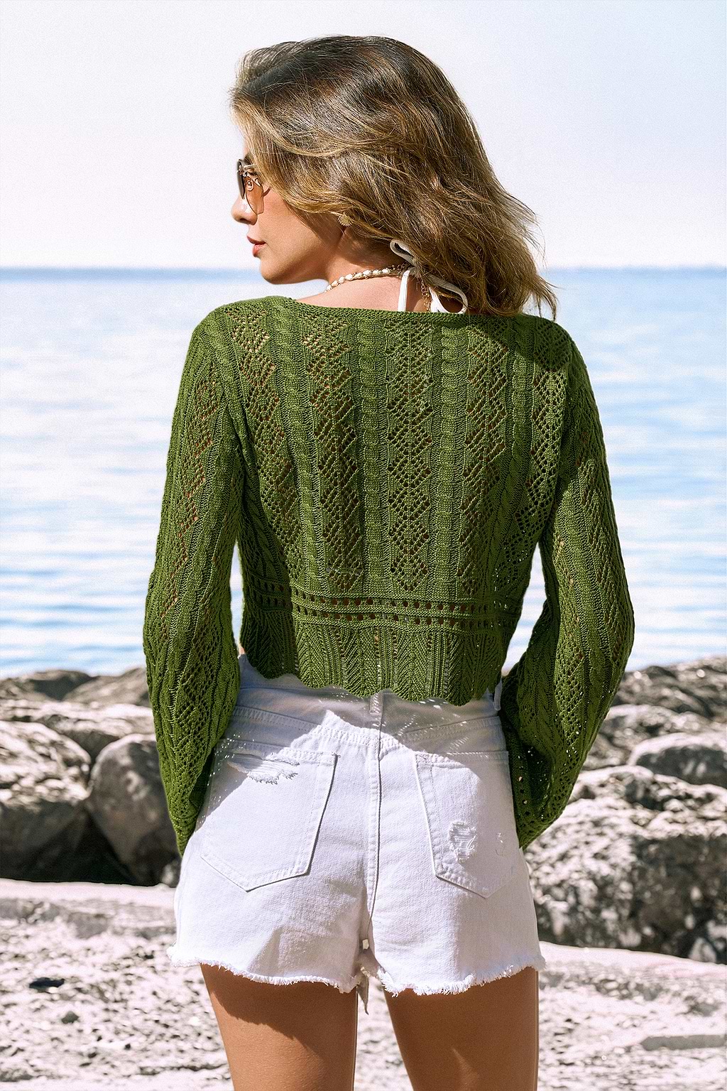 Wild Oak Green Cover-Up Top