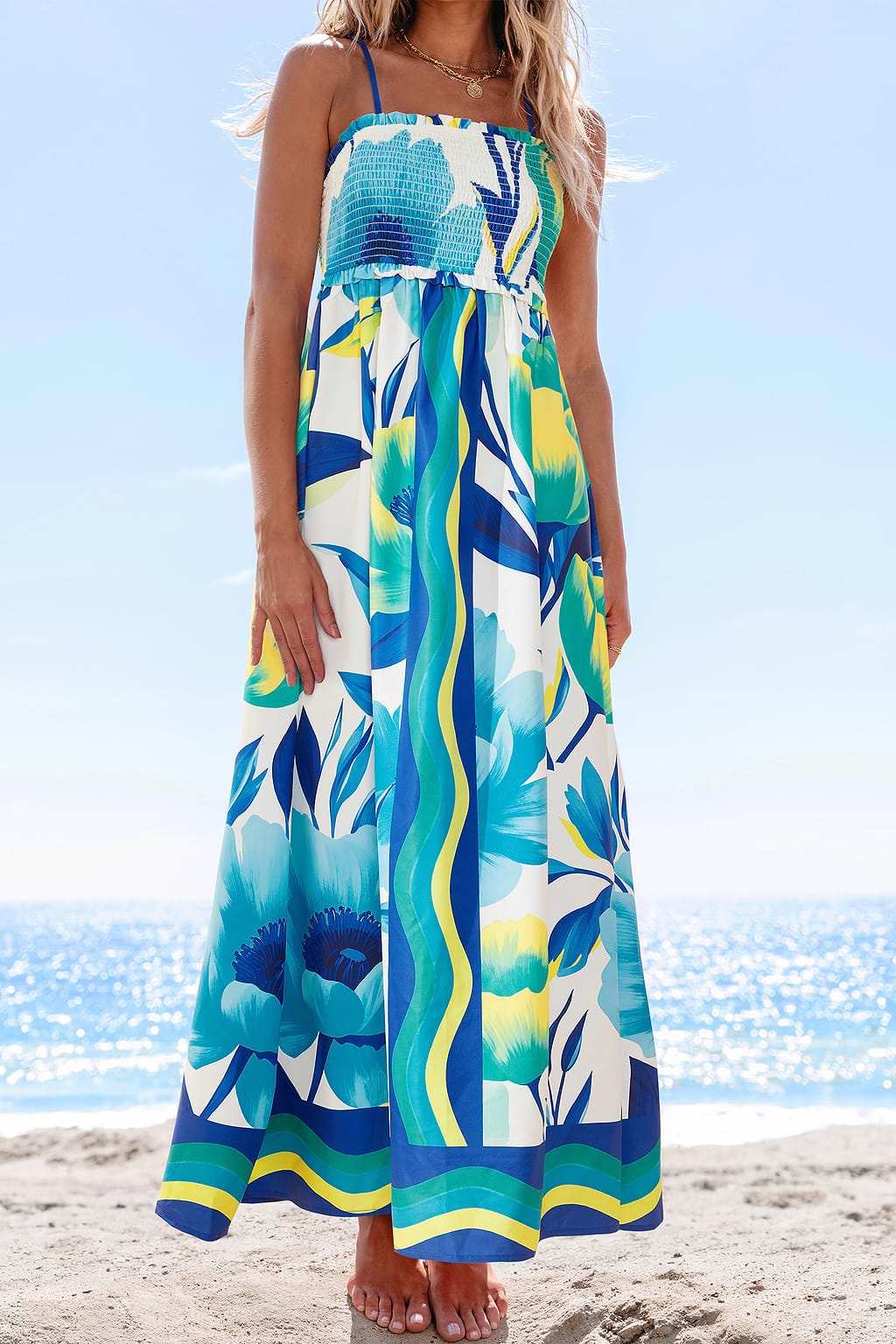 Vestido largo floral Sun Happy