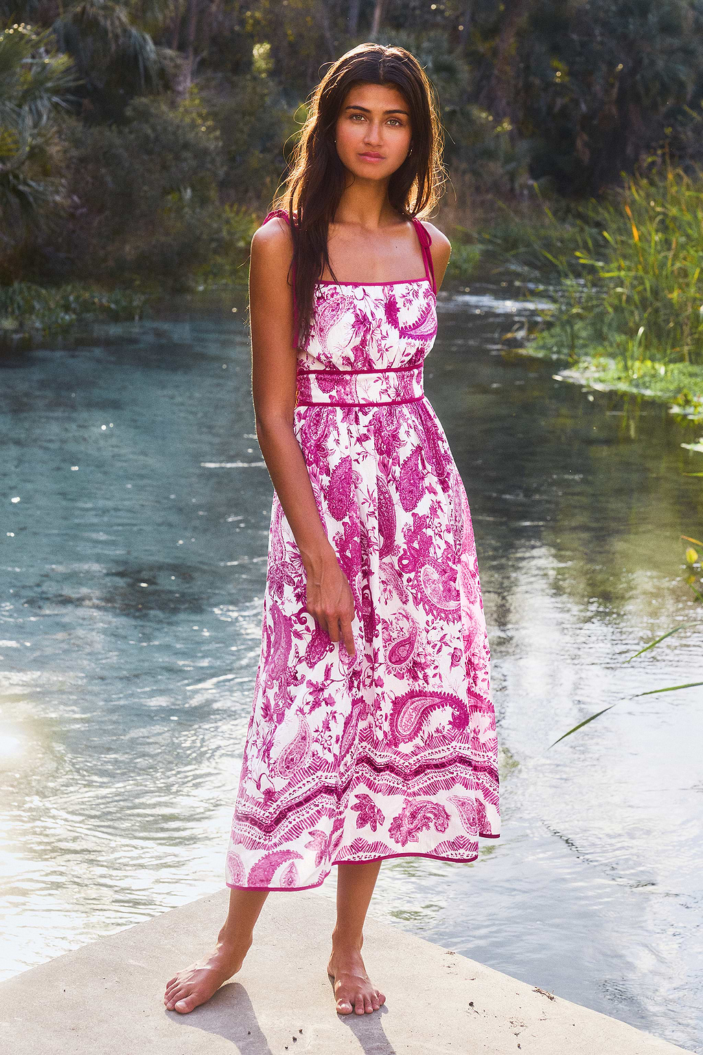 Night Show Paisley Midi Dress