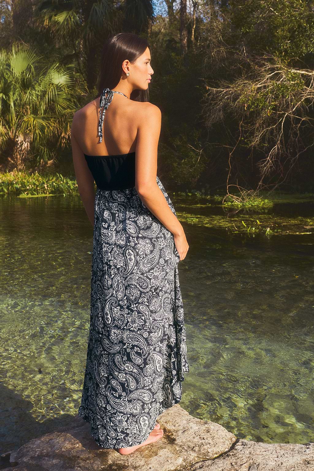 Fireworks Tropical Maxi Dress