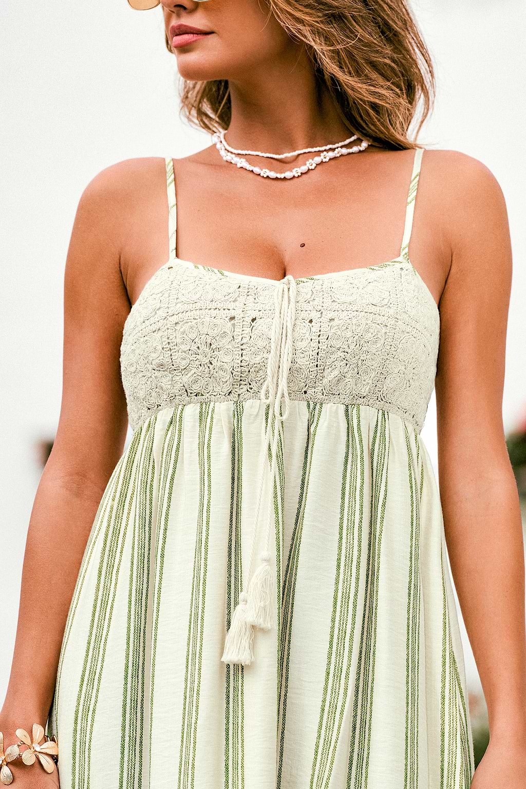 Limeade Striped Midi Dress