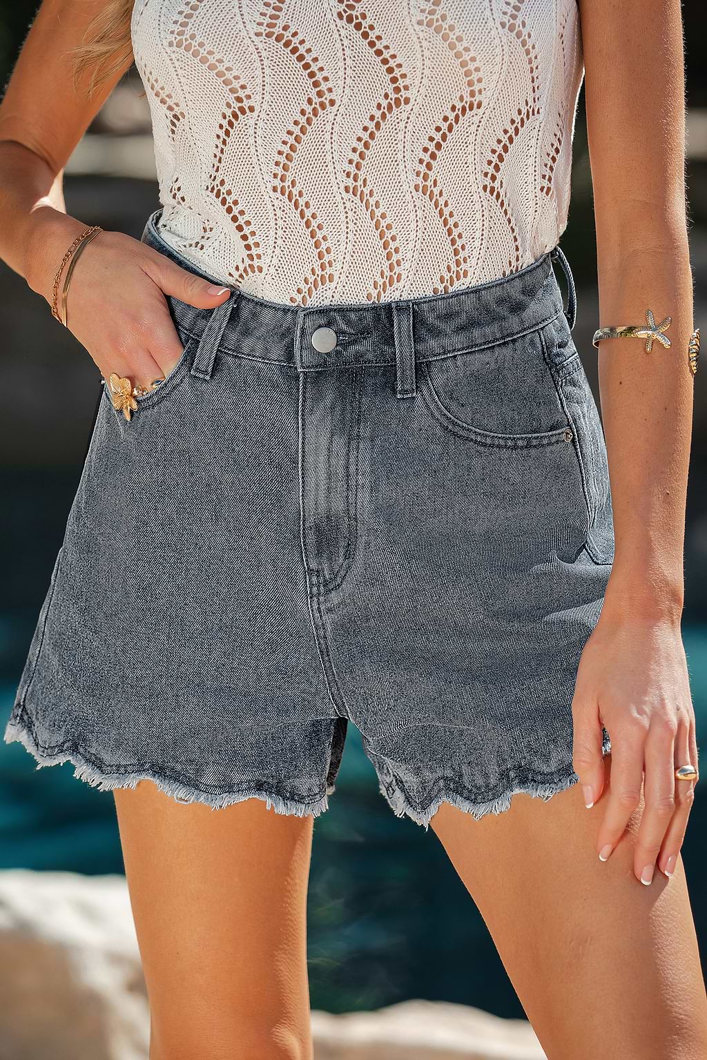Unfinished Business Denim Shorts