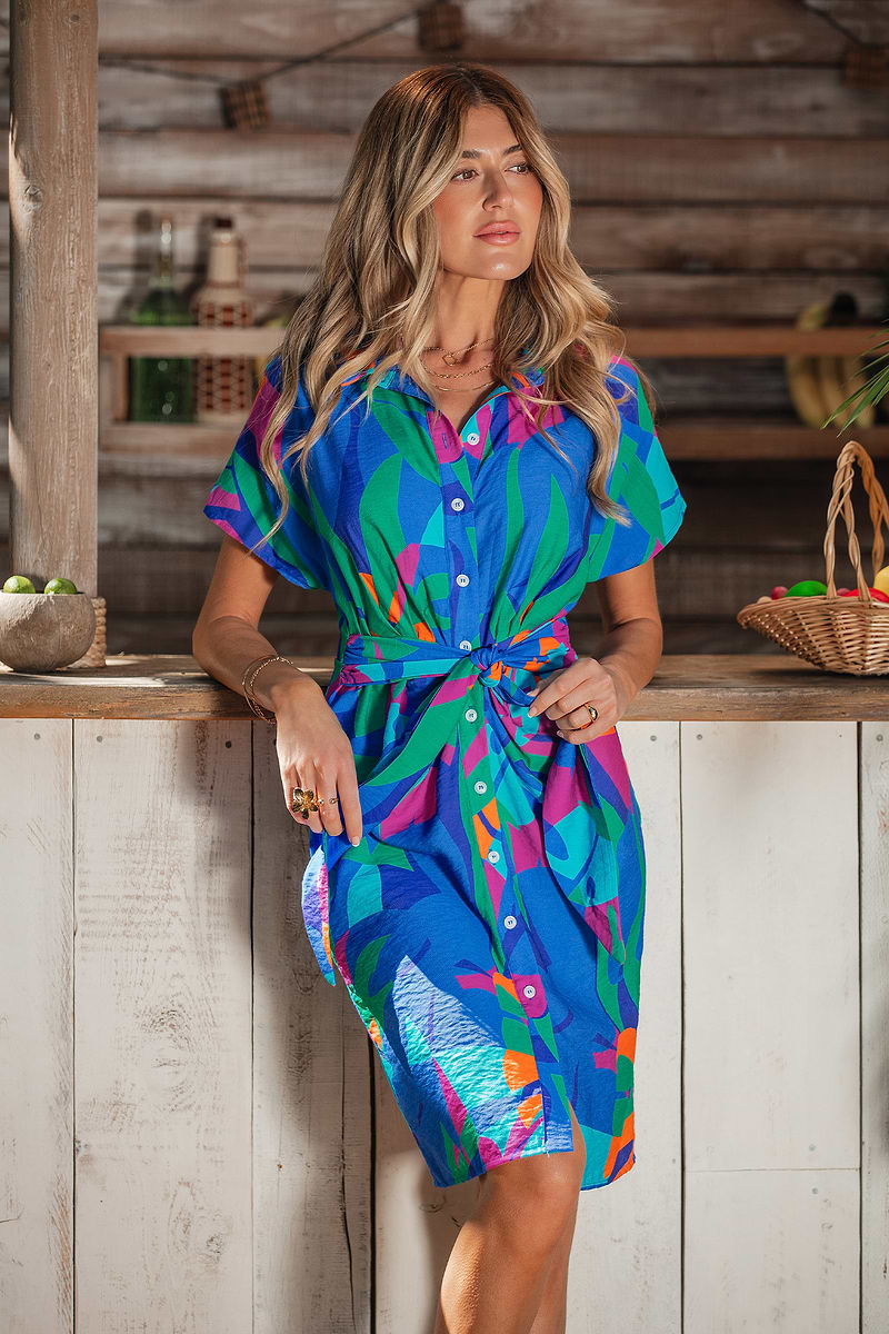 Reflection Abstract Mini Dress