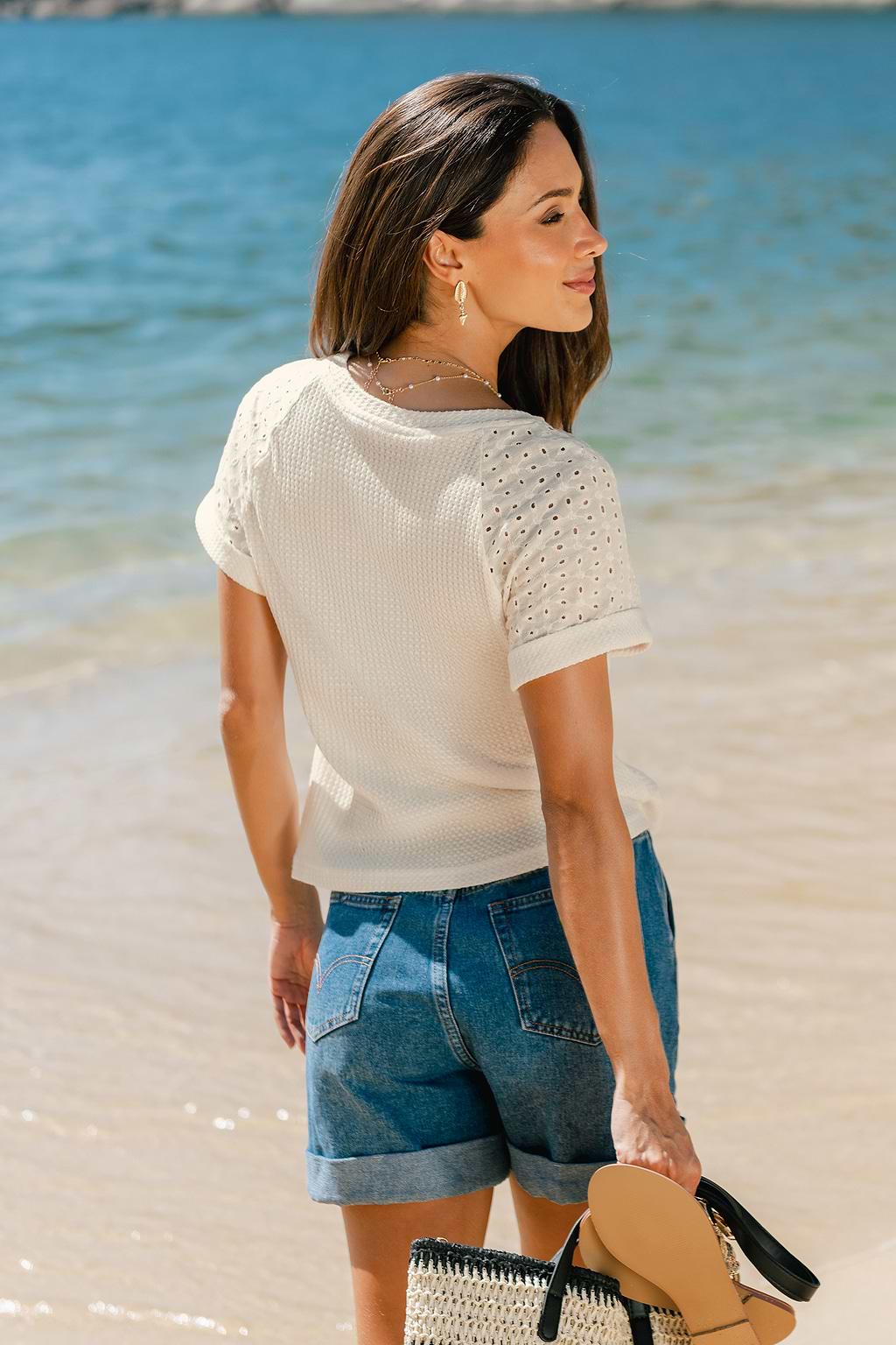 With an Open Heart Beige Tee