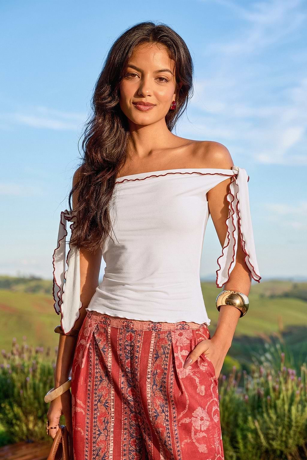 Confident Strut White Top