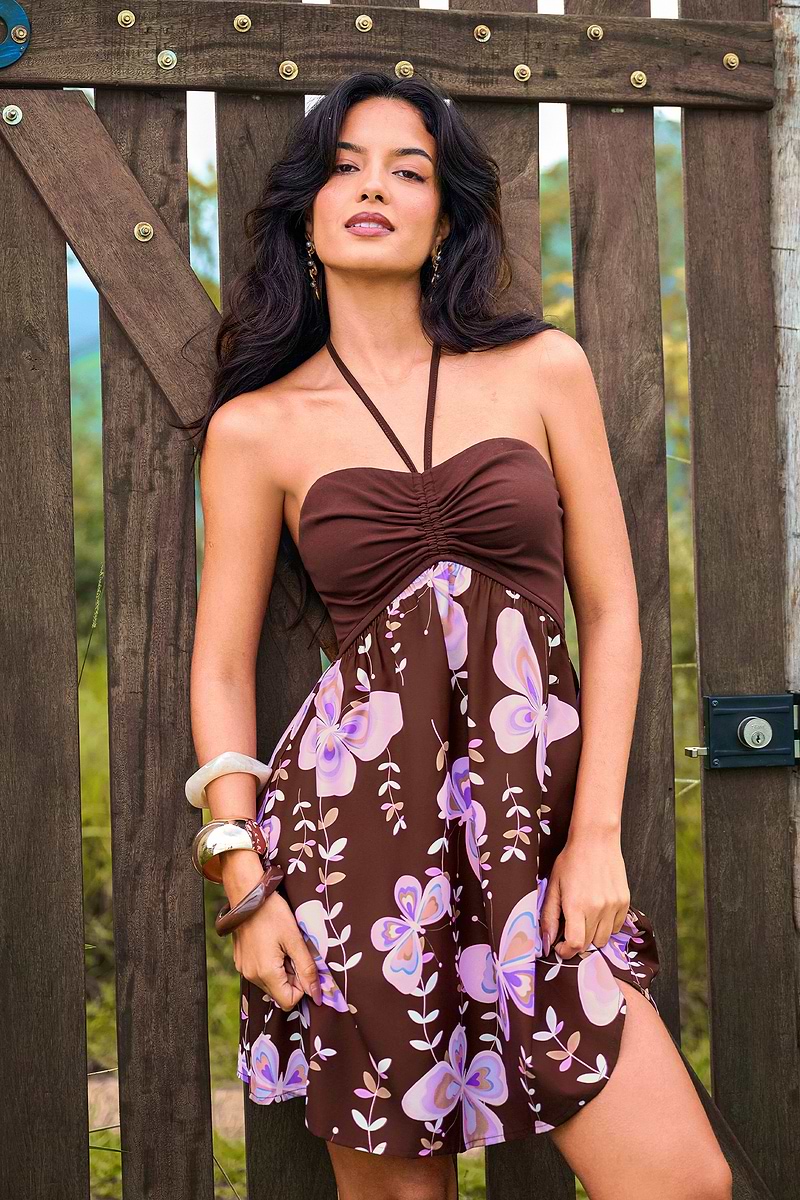 Semi-Sweet Butterfly Mini Dress