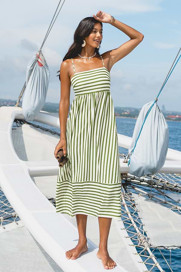Subtle Lines Striped Maxi Dress Subtle Lines Striped Maxi Dress