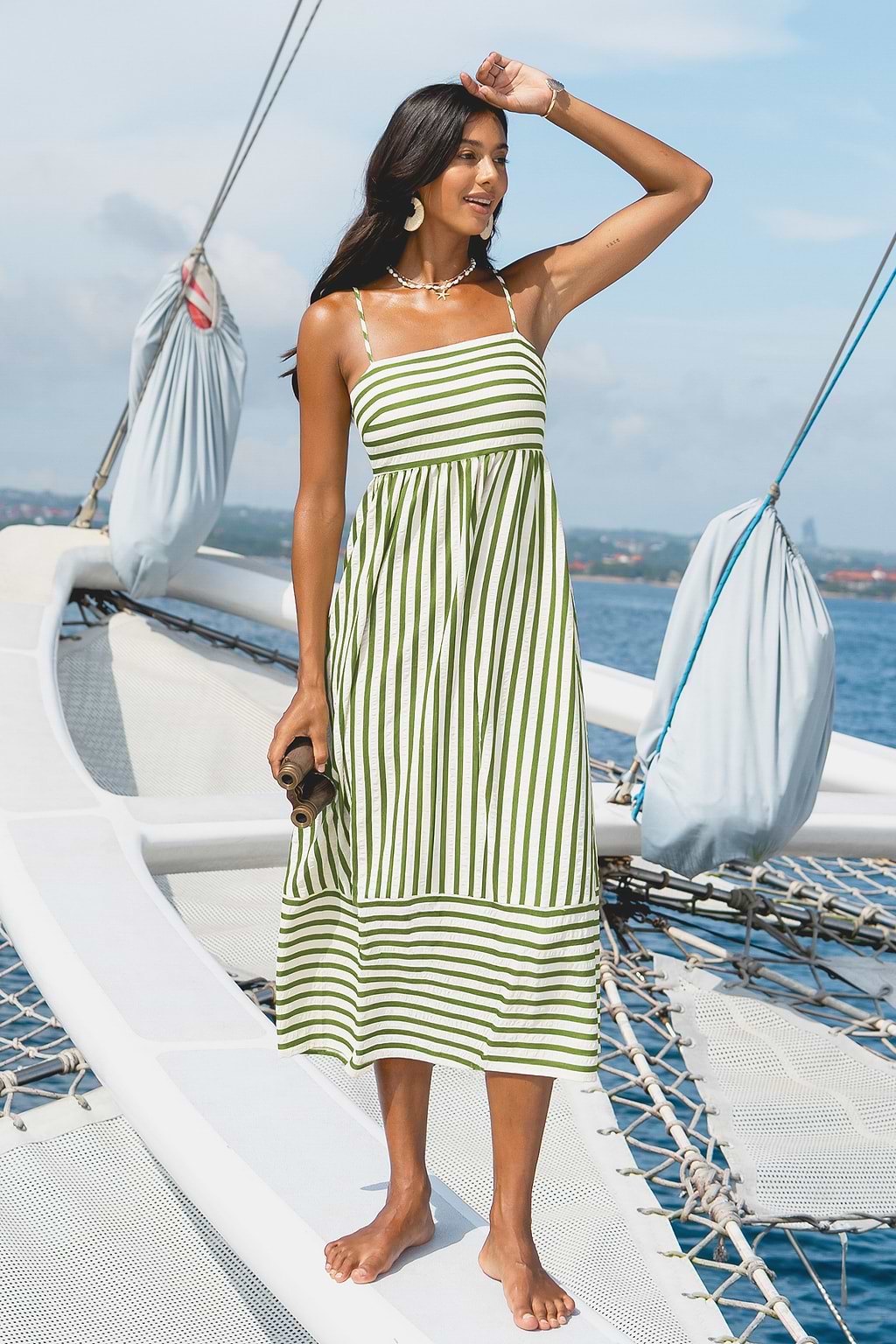 So Grounding Striped Maxi Dress