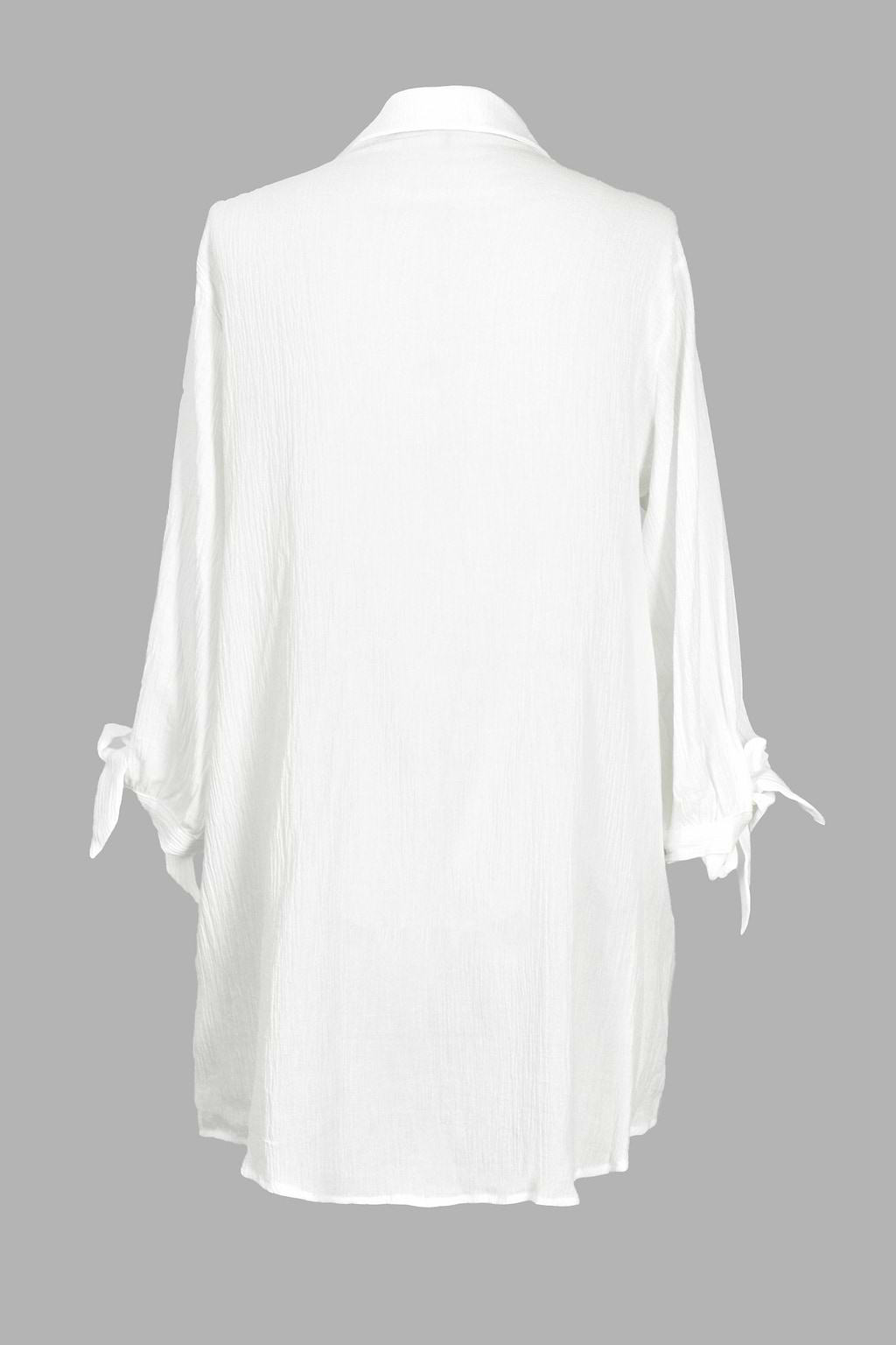 Seersucker Tie Cuff Cover-Up Dress