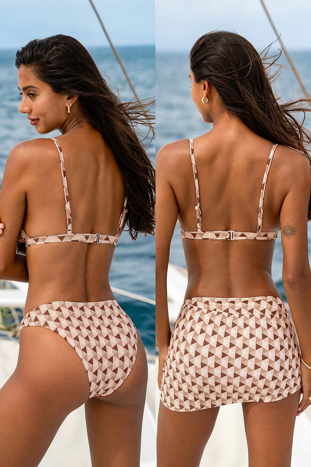 Crystal Ball Abstract 3-Piece Bikini Set