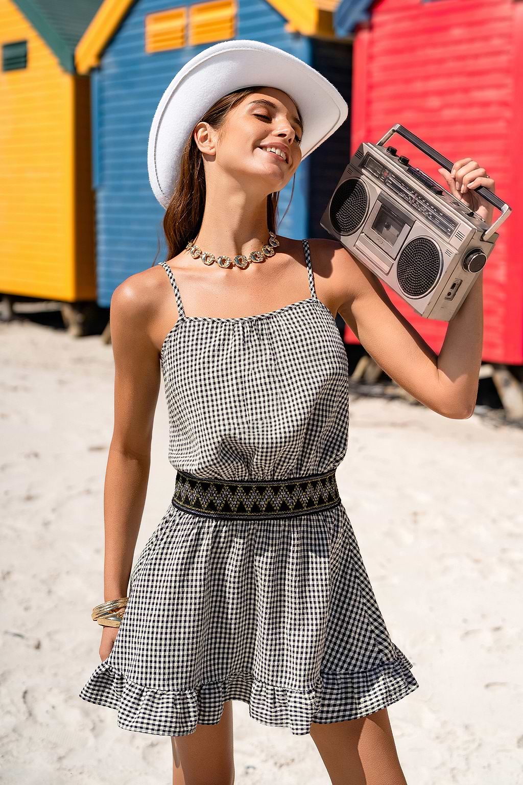 Away for the Weekend Gingham Mini Dress