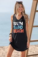 Sun Sand Beach Graphic Mini Dress