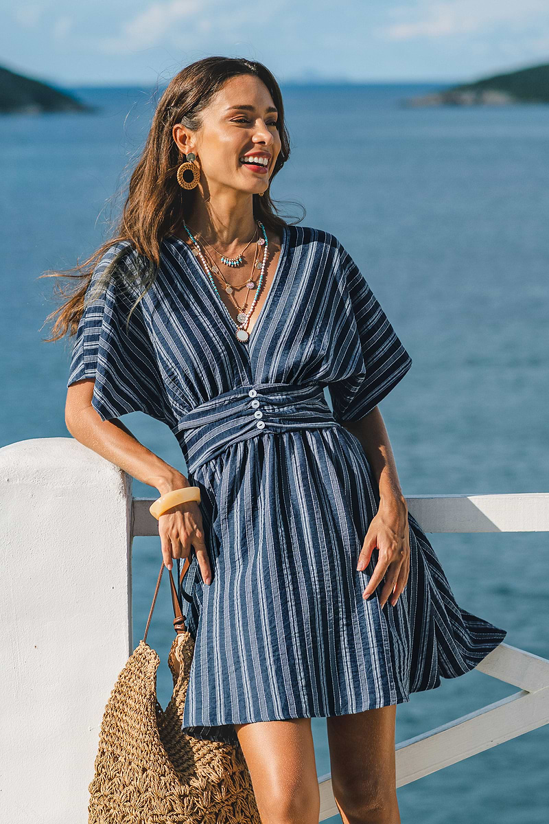 Here for It Striped Mini Dress