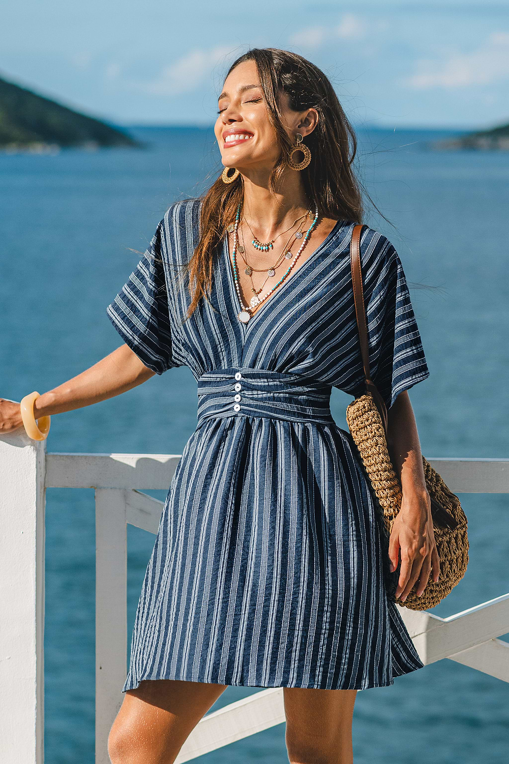 Here for It Striped Mini Dress