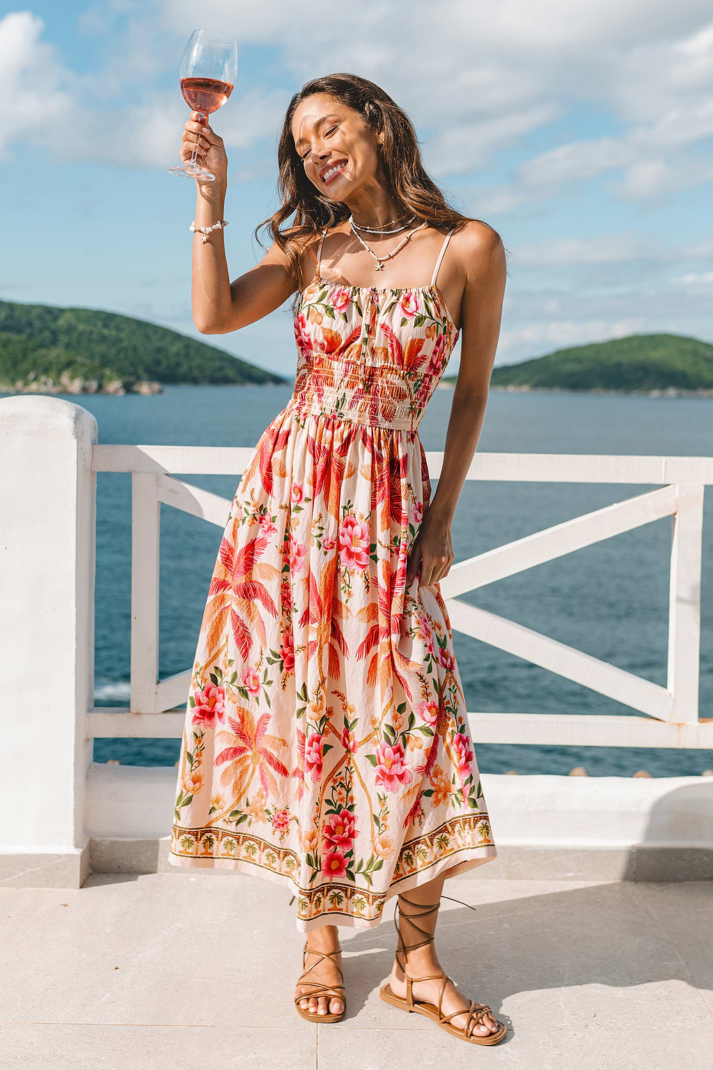 Vestido largo tropical Stay Bright