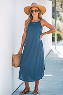 Classic Vibe Blue Maxi Dress