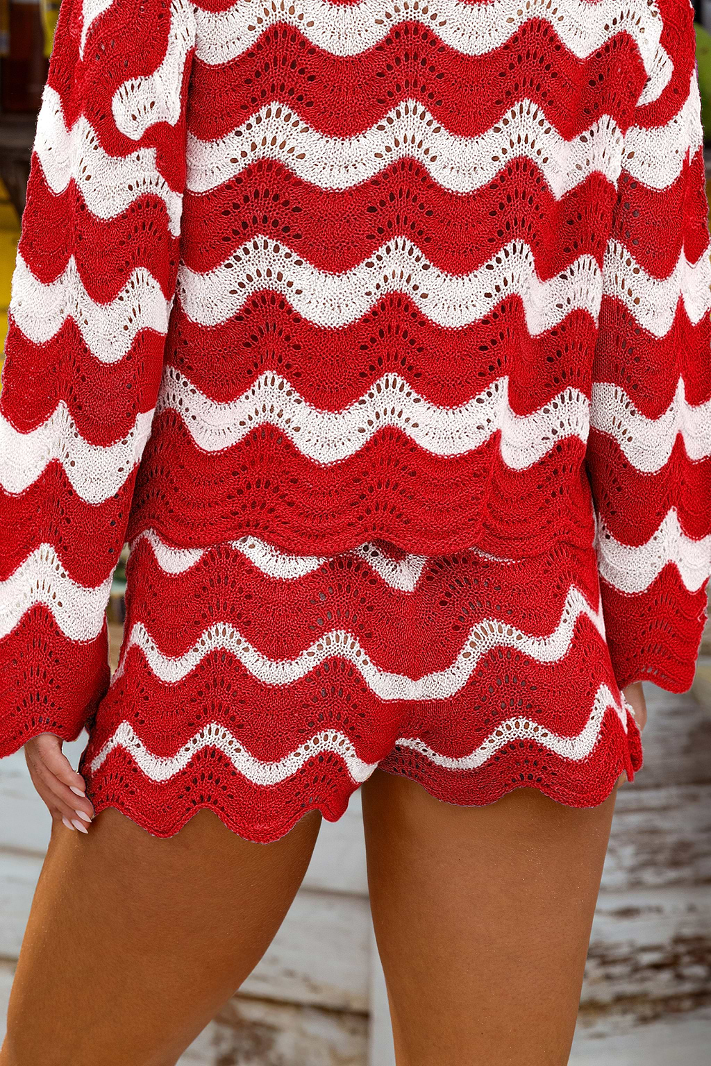 Embark Striped Cover-Up Shorts