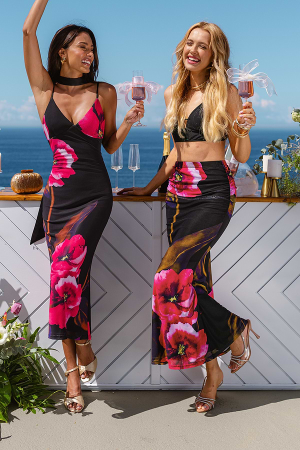 Floerns Pantaloncini elastici da spiaggia estivi con stampa