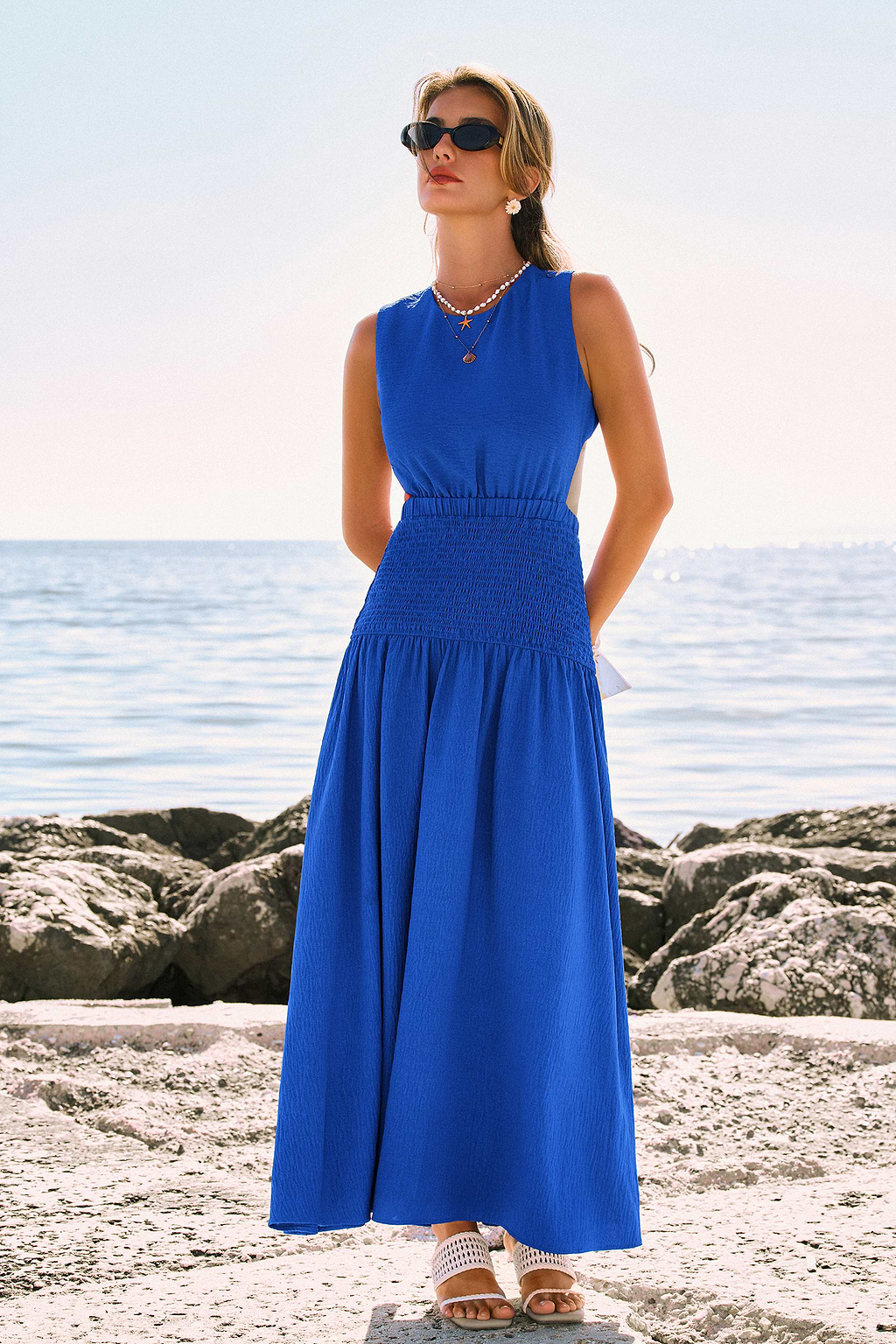 Island Diva Blue Maxi Dress