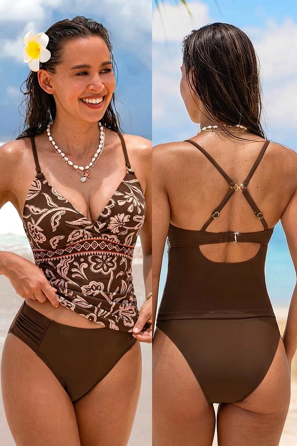Hopeful Tropical Tankini Set