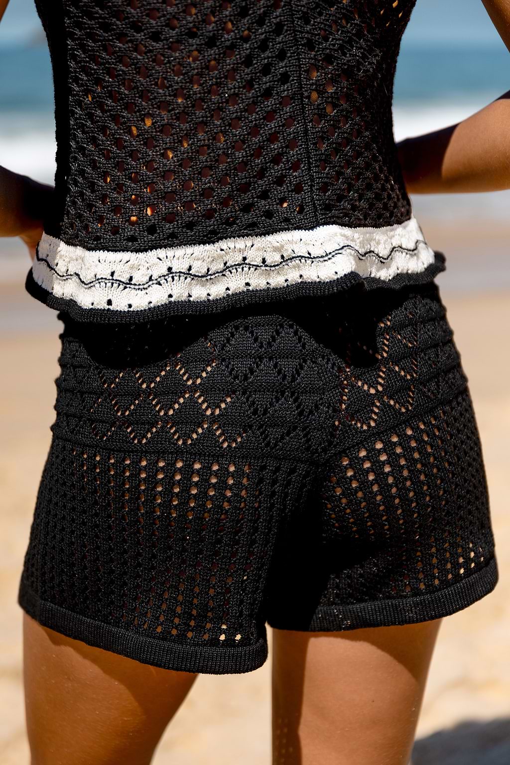 Vacation Daydream Black Cover-Up Shorts