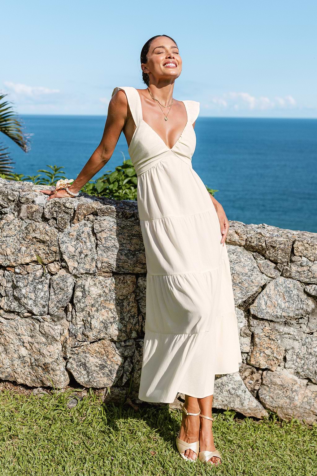 Buttercream Beige Midi Dress