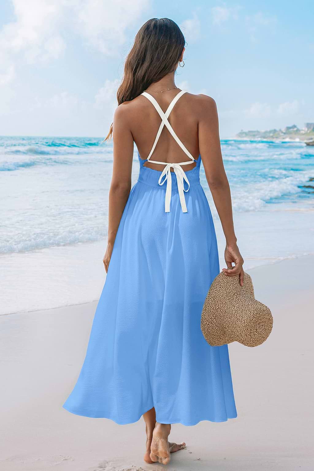 Abito lungo blu Glow Figure