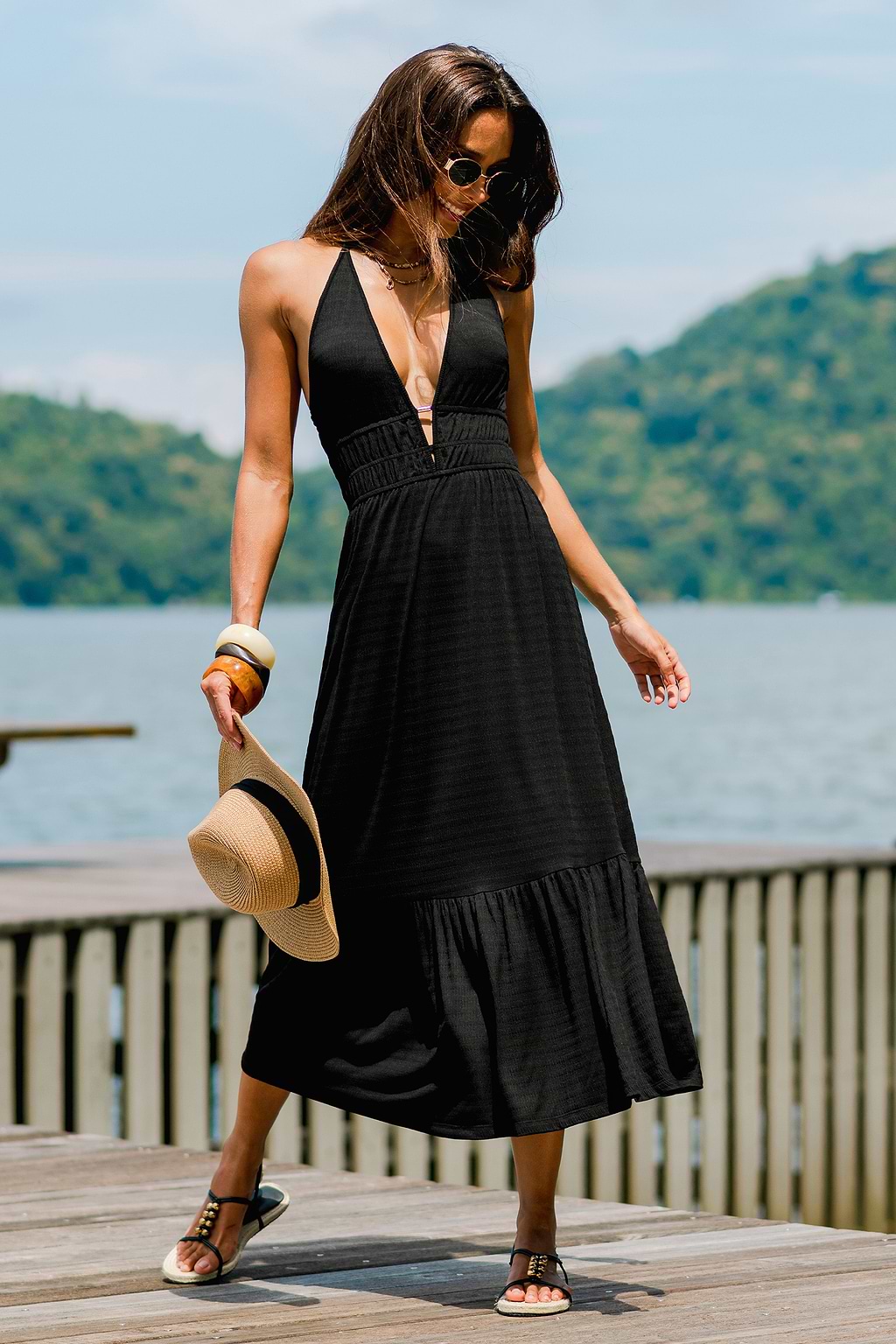 Robe longue noire