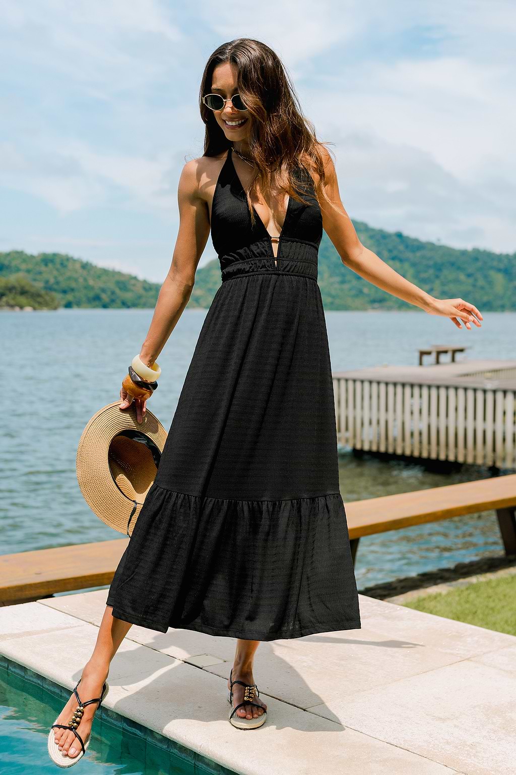 Robe longue noire