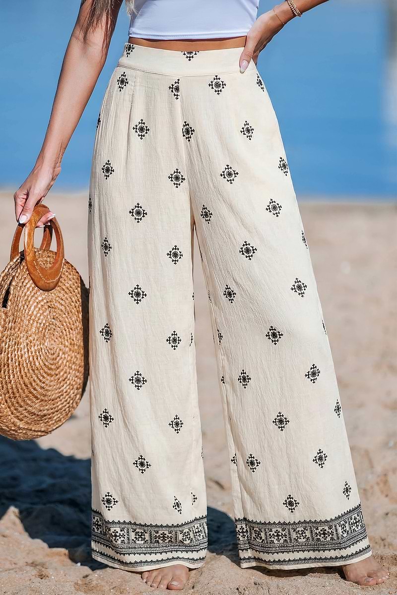 Pantalones ornamentados de estilo de vida relajado