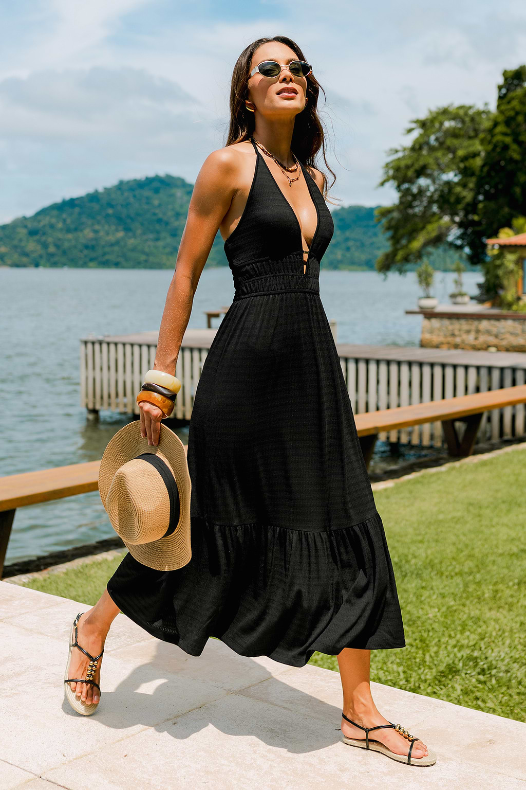 Robe longue noire