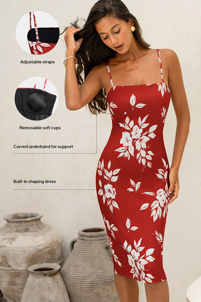 Malibu Shore Floral Midi Dress