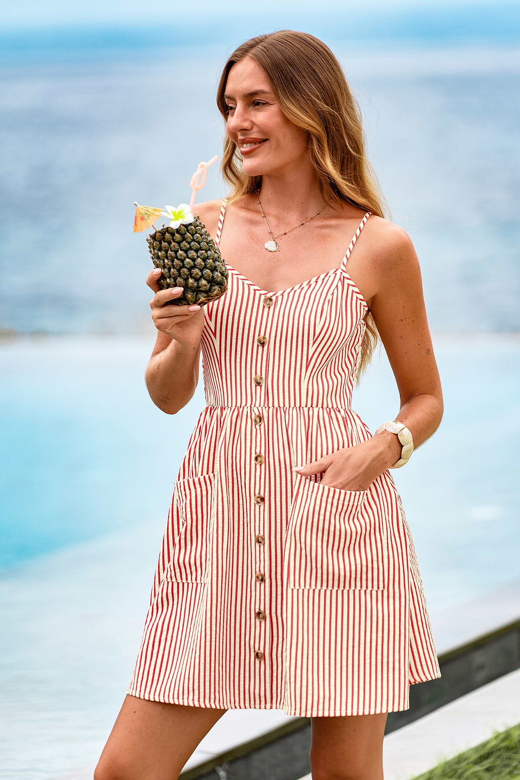 Adored Striped Mini Dress