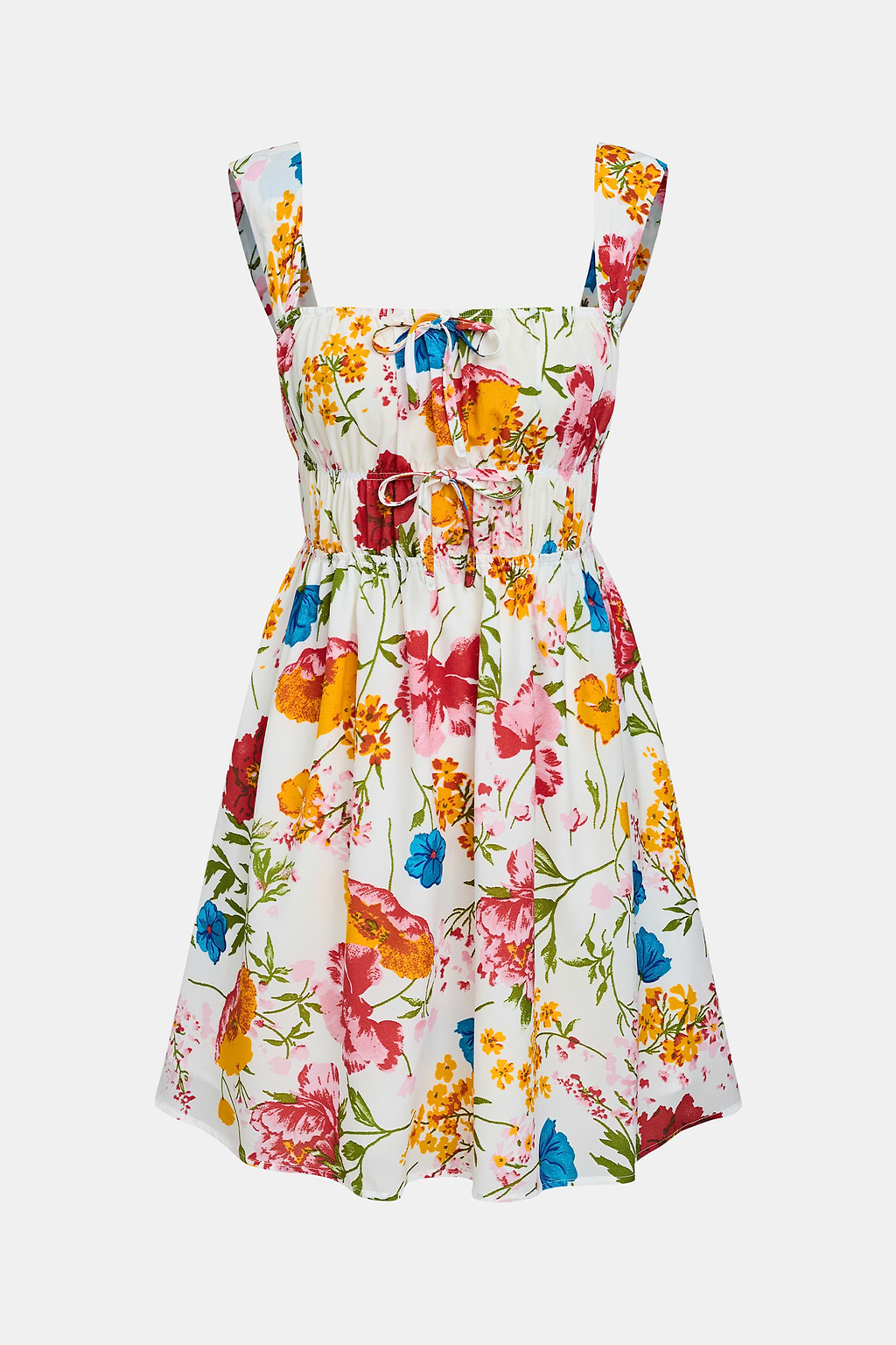 Country Blossoms Floral Mini Dress