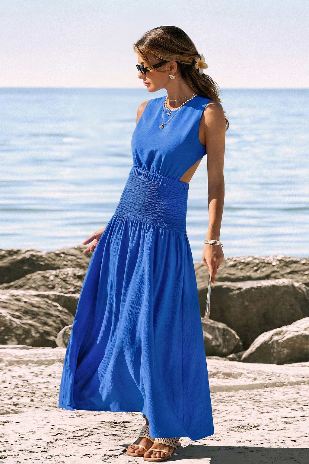 Island Diva Blue Maxi Dress