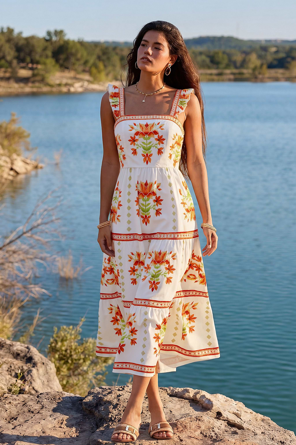 Cruising All Day Floral Maxi Dress