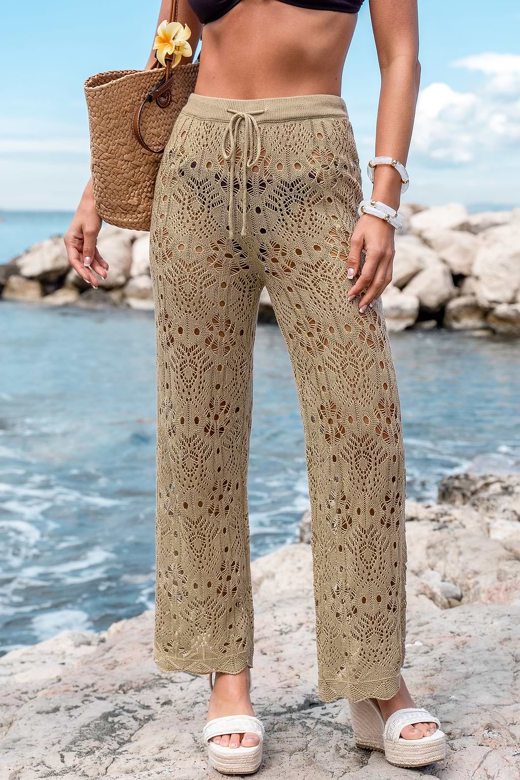 Pantaloni coprispalle color cammello Sunspill