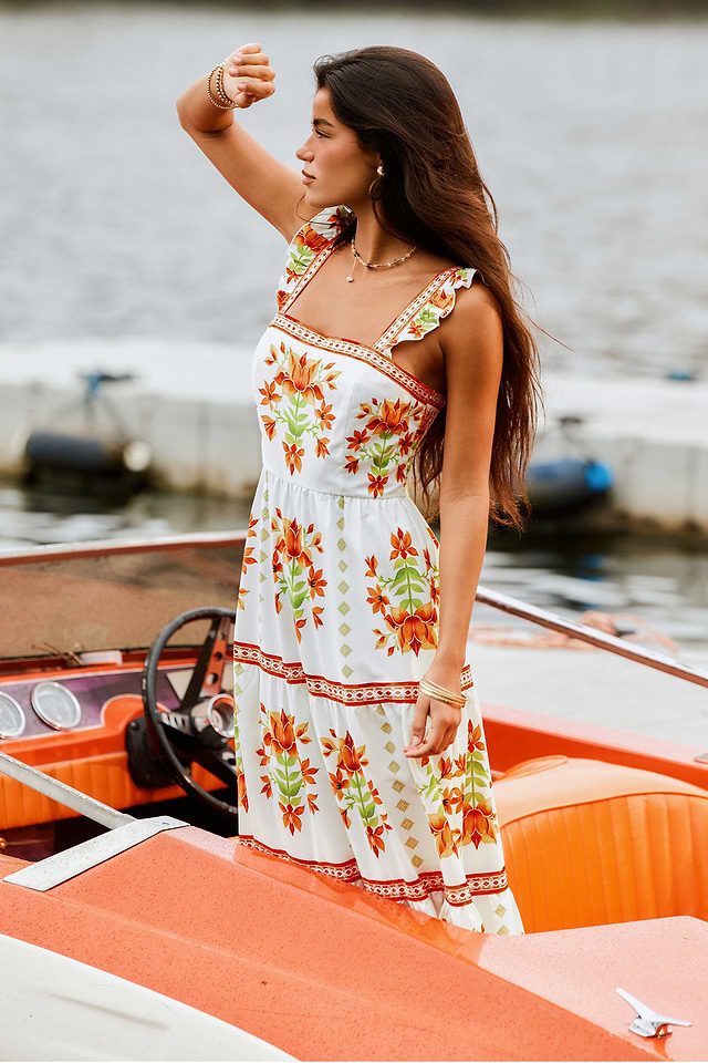 floral maxi day dress Open-Back Pleated Pink Floral Casual Summer Maxi Dress Blush Pink Floral / Large