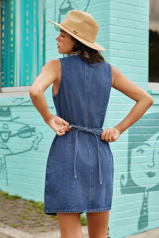 blue denim sleeveless dress Rails - Women's Wilshire Denim Woven Dress main image 1
