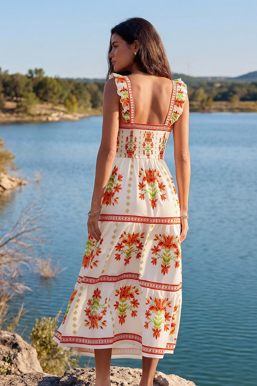Cruising All Day Floral Maxi Dress