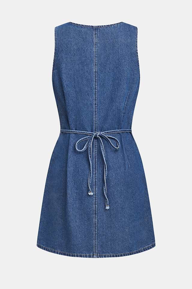 casual denim dress for women Women Denim Shirt Dress Classic Short Sleeve Belted Button up Jean Dresses  Summer Casual Midi Dress with Pockets- Light Blue|XL at Amazon Women's  Clothing store main image 0