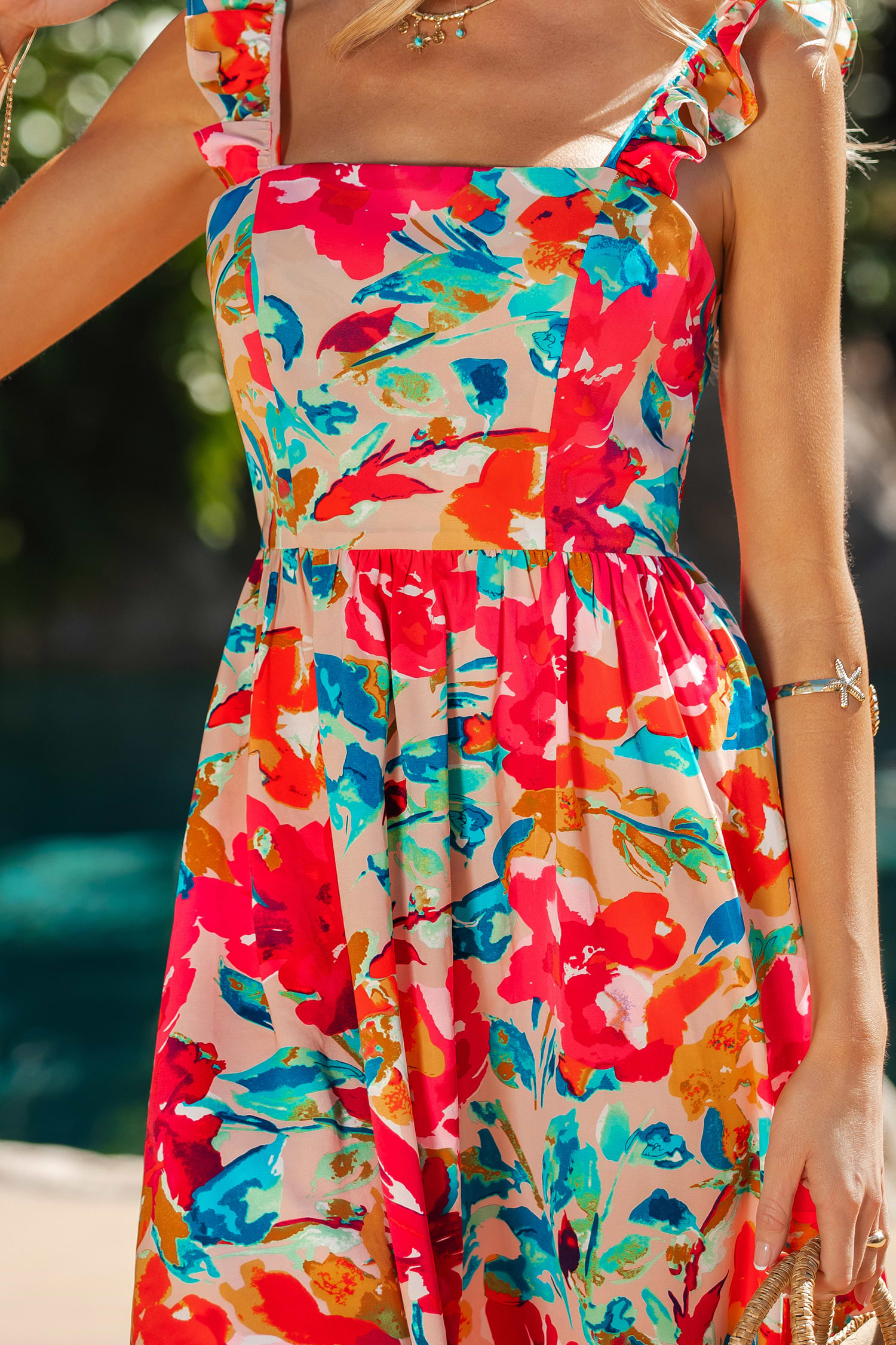 Sun Petal Floral Maxi Dress